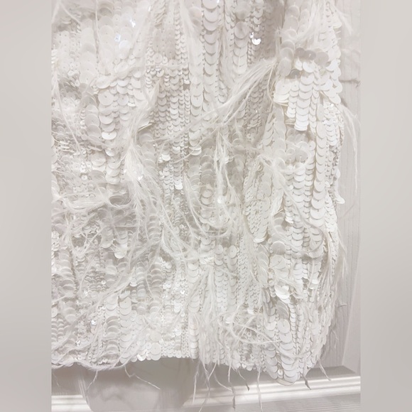 NWT Retrofete Anastasia Sequin Feather Dress - Picture 11 of 16